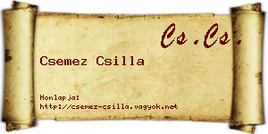 Csemez Csilla névjegykártya